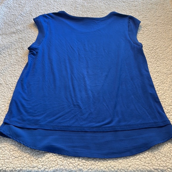 Calvin Klein Blue Asymmetrical Sleeveless Muscle Tee - Picture 5 of 5